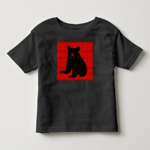 T-shirt Pour Les Tous Petits Charming Story Book Black Bear Cub