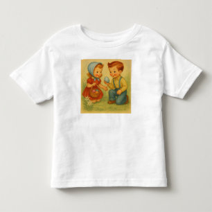 T-shirt Pour Les Tous Petits Chasse aux œufs de Pâques vintage/retro des années