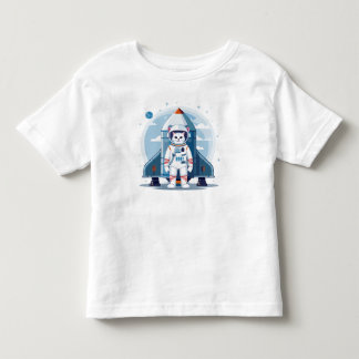 T-shirt Pour Les Tous Petits chat astronaute mignon