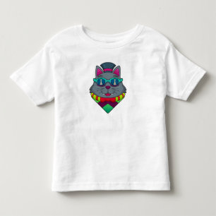 T-shirt Pour Les Tous Petits Chat aux échecs avec pièce d'échecs Pawn