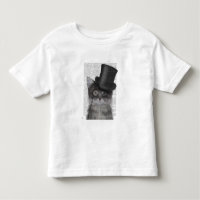 Chat gris avec chapeau supérieur