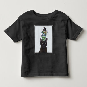 T-shirt Pour Les Tous Petits Chat noir avec Teups et Blackbird