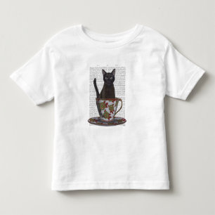 T-shirt Pour Les Tous Petits Chat noir en Teacup