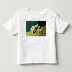 T-shirt Pour Les Tous Petits Chat persan blanc avec deux chatons