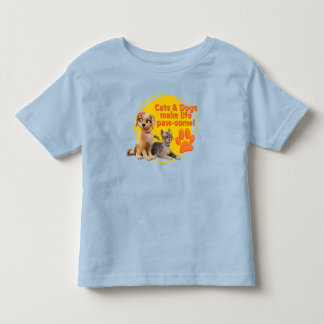 T-shirt Pour Les Tous Petits Chats & Chiens Font De La Vie Paw-some !