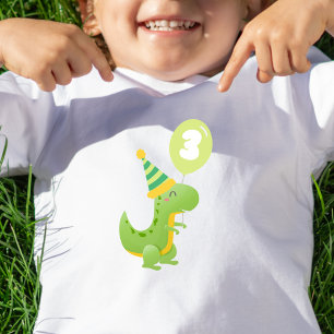 T-shirt Pour Les Tous Petits Chemise d'anniversaire Dino pour 3ans