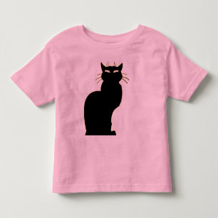 T-shirt Pour Les Tous Petits Chemise de bébé Chat Noir Chat Art Toddler Chemise