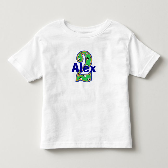 T-shirt Pour Les Tous Petits Chemise de football deuxième anniversaire (Devant)