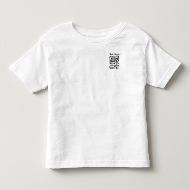 T-shirt Pour Les Tous Petits Chemise de lettres gothiques (Devant)