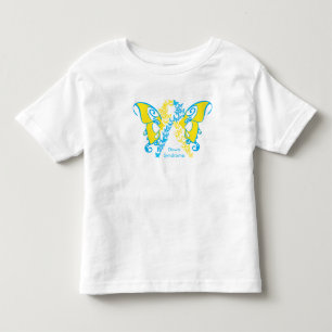 T-shirt Pour Les Tous Petits Chemise de papillon de syndrome de Down