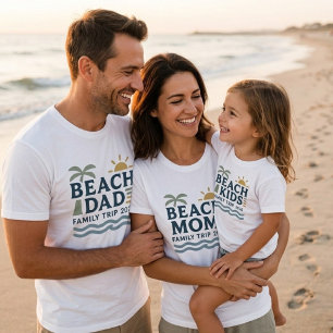 T-shirt Pour Les Tous Petits Chemise de plage pour enfants Chemise assortie pou