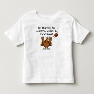 T-shirt Pour Les Tous Petits Chemise de thanksgiving du football pour des