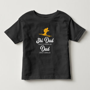 T-shirt Pour Les Tous Petits Chemise drôle de papa de ski - hiver de père de