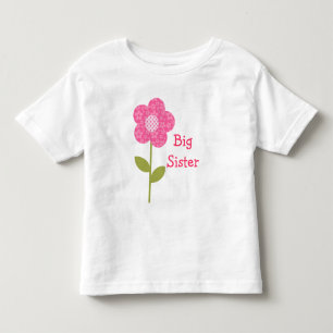 T-shirt Pour Les Tous Petits Chemise Fleur Rose Grande Soeur