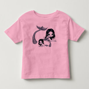 T-shirt Pour Les Tous Petits Chemise mère et enfant de sirène