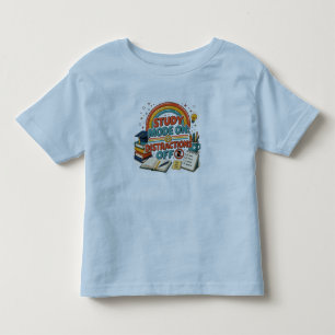 T-shirt Pour Les Tous Petits Chemise Mode Étude Activé Distractions Désactivées