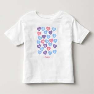 T-shirt Pour Les Tous Petits Chemise personnalisée d'ABCs, chemise d'alphabet,