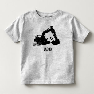 T-shirt Pour Les Tous Petits Chemise personnalisée d'excavatrice