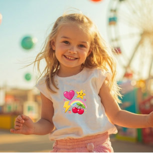 T-shirt Pour Les Tous Petits Chemise pour tout-petit mélange d'icônes mignonnes