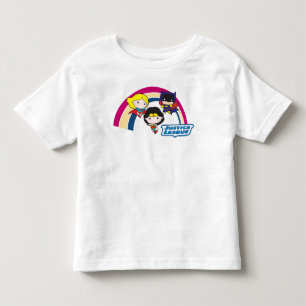 T-shirt Pour Les Tous Petits Chibi Justice League Rainbow