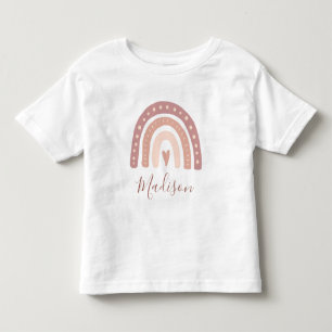 T-shirt Pour Les Tous Petits Chic Pastel rose arc-en-ciel Boho premier annivers