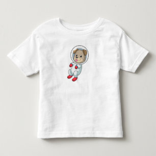 T-shirt Pour Les Tous Petits Chien dans l'espace en costume