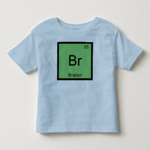 T-shirt Pour Les Tous Petits Chimie du nom de Bradyn Élément tableau périodique