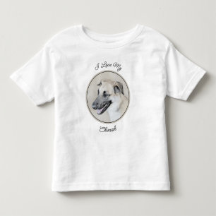 T-shirt Pour Les Tous Petits Chinook (oreilles d'hélicoptère) Peinture - Chien 