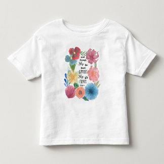 T-shirt Pour Les Tous Petits Citation féroce de Shakespeare avec des fleurs
