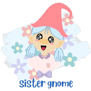 T-shirt Pour Les Tous Petits Citation texte mignonne rose soeur Gnome avec imag