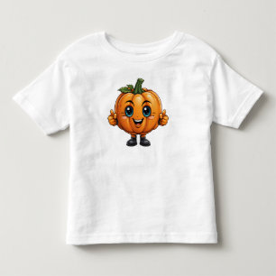 T-shirt Pour Les Tous Petits Citrouille adorable avec visage