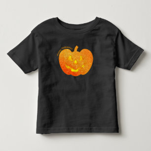 T-shirt Pour Les Tous Petits Citrouille de Parties scintillant Orange d'Hallowe