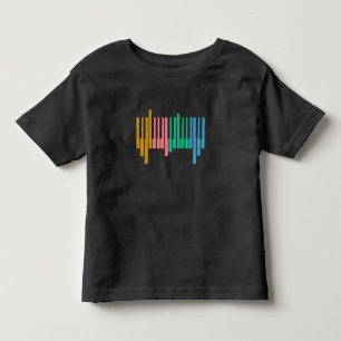 T-shirt Pour Les Tous Petits Clavier Coloré Piano Keys Instrument Musical