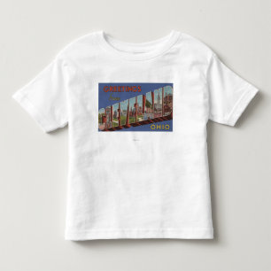 T-shirt Pour Les Tous Petits Cleveland, Ohio - grandes scènes 3 de lettre