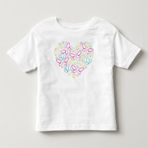 T-shirt Pour Les Tous Petits Coeur papillon