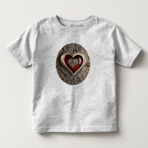 T-shirt Pour Les Tous Petits Coeur Steampunk - Amour mécanique complexe