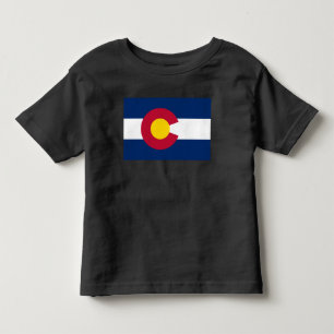T-shirt Pour Les Tous Petits Colorado : le drapeau de l'État du centenaire