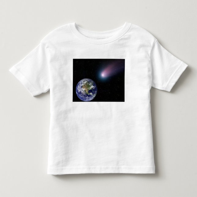 T-shirt Pour Les Tous Petits Composite numérique d'une comète se dirigeant vers (Devant)