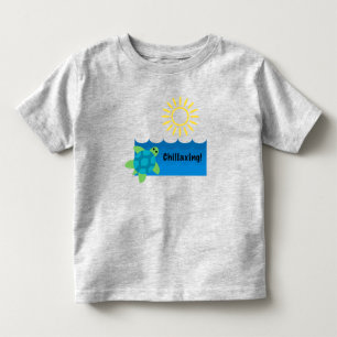 T-shirt Pour Les Tous Petits Conception de chillaxage de tortue - Toddler Fine