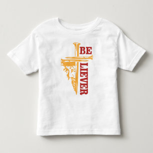 T-shirt Pour Les Tous Petits Conception de clou de croix de Jésus – Puissant Ch