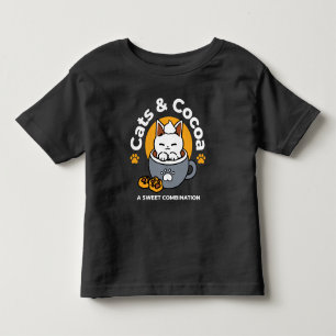 T-shirt Pour Les Tous Petits Conception de Mug de vacances avec Cosy Cat et Paw