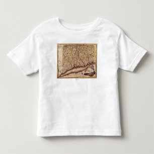 T-shirt Pour Les Tous Petits ConnecticutPanoramic MapConnecticut 2