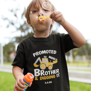 T-shirt Pour Les Tous Petits Construction Frère moyen creuser Il v2 Kid