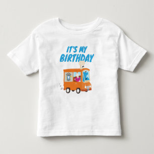 T-shirt Pour Les Tous Petits Cookie Monster Food Truck C'est mon anniversaire
