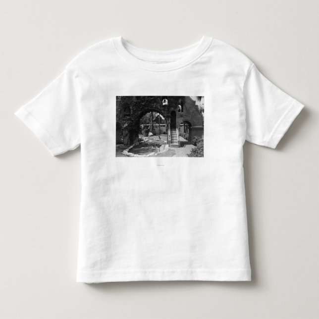T-shirt Pour Les Tous Petits Cour d'auberge de mission de rive, CA Photograp (Devant)