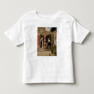 T-shirt Pour Les Tous Petits Cour d'une maison à Delft, 1658