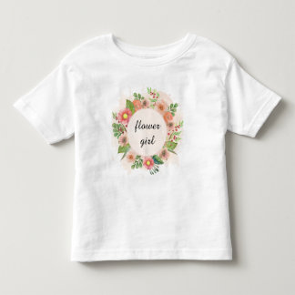 T-shirt Pour Les Tous Petits Courbe d'aquarelle fleurie orange
