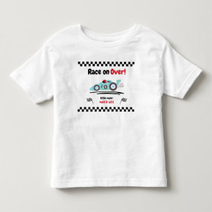 T-shirt Pour Les Tous Petits Course d'anniversaire tout âge sur voiture de cour