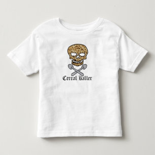 T-shirt Pour Les Tous Petits Crâne tueur de céréales et cuillères croisées