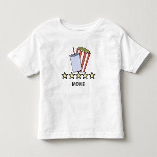 T-shirt Pour Les Tous Petits Critique de film personnalisée 5 étoiles Popcorn B